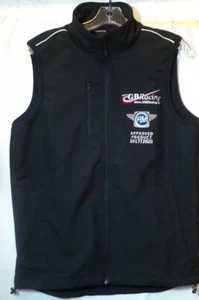 Mens Black Sleeveless Zip Front Vest Size Medium GB Racing Motorcycle Brand - Picture 1 of 12
