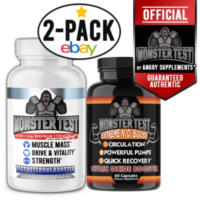 Testosterona Booster Monster Test  Vitamin C + Monster Test Nitric Oxide 2-PK  - Image 1 of 4