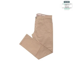 690$ ISAIA NAPOLI Brown Denim Jeans Trousers Pant Gabardine Cotton 42 US / 58 EU - Picture 1 of 3