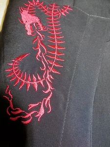 DRAGONFLY SHIRT Black Red Dragon Embroidery  TB-1 LETHAL NWT XL JUNIORS BOYS - Picture 1 of 3