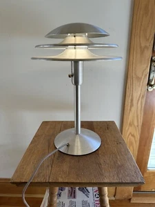Art Deco Style Machined Brushed Spun Aluminum Desk Lamp Donovan Lighting. - Picture 1 of 9