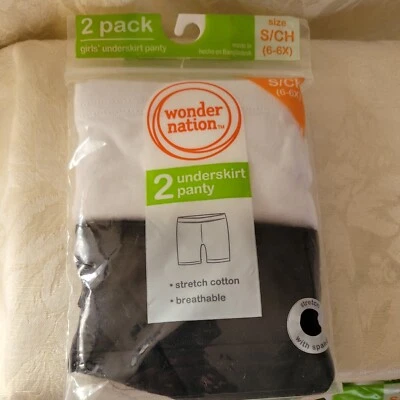 GIRLS UNDERSKIRT PANTY WONDER NATION  STRETCH COTTON NEW UNOPENED S/CH(6-6X) - Image 1 of 4