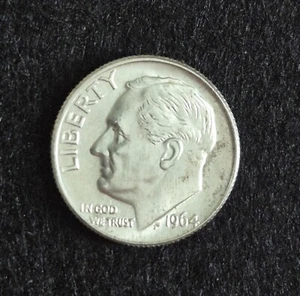 1964-D Roosevelt Silver Dime UNC, Free Shipping - Picture 1 of 8