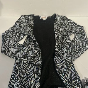 LuLaRoe Elegant Metallic Sariah Cardigan Size 8 LLR Kids - Picture 1 of 10