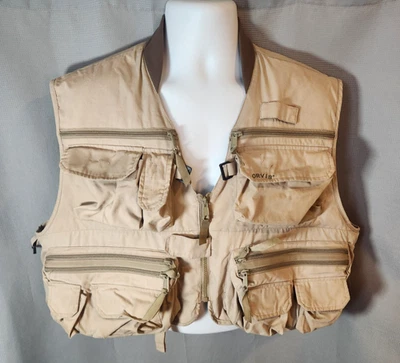 Chaleco de Pesca con Mosca Orvis Caqui Talla XL Bolsillos Exterior Foto 1 de 4