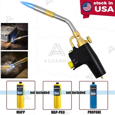 Kit de Tocha de Propano Mapp Map GasTorch Tocha de Solda para Brasagem e Encanamento US - Imagem 1 de 4