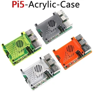 For Raspberry Pi 5 Acrylic Case Frosted Enlosure Shell For Pi5 Radiator Fan - Picture 1 of 19
