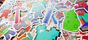 Minecraft 10 Stck. Vinyl Aufkleber Abziehbild Lot Hochwertig Wasserdicht (Blind Picks) - Bild 1 von 4