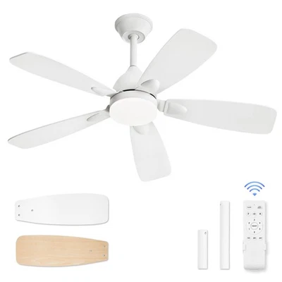 Ceiling Fans with Lights,42 inch Ceiling Fans with Lights and Remote,3CCT,6 S... - Image 1 of 4