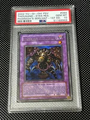 YUGIOH PSA 10 2002 Thousand-Eyes Restrict PSV-084 Ultra Rare 1st Edition *8969 - Image 1 of 2