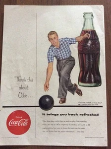 Vintage 30er Jahre Coca-Cola Werbeplakat 13,8x10,2 cm - Retro, Original 55 - Bild 1 von 1