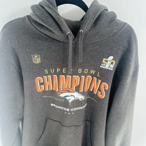 DENVER BRONCOS SUPER BOWL 50 CHAMPIONS HOODIE Men's XL - Deadstock - Picture 1 of 7