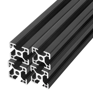 3030 T Slot Aluminum Extrusion for 3D Printer 700mm(27.5''), Black - Photo 1/5