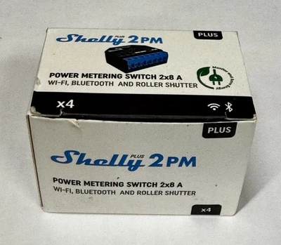 4X Shelly Plus 2PM Power Metering Switch 2x8 A WI-FI, Bluetooth & Roller Shutter - Image 1 of 4