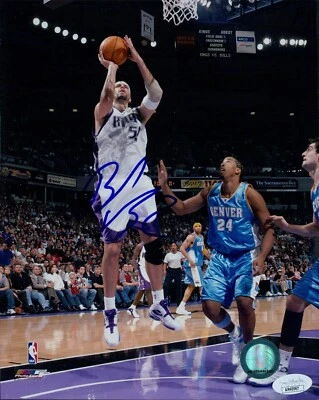 Foto brilhante assinada por Brad Miller Sacramento Kings 8x10 autenticada pela JSA - Imagem 1 de 2