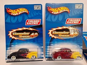 2002 Hot Wheels Firebird Raceway ‘40 Ford Coupe Red Black Pair Limited Edition - Picture 1 of 7