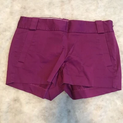 J. Pantalones Cortos Crew Talla 2 Chino Púrpura Elastizados Frente Plano 3" Entrepierna Clásico Moderno Foto 1 de 4