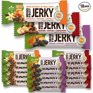 18 Natural Fruit Mix Jerky Bars 3 different Flavors 6 each Snacks 20.9 Oz Vegan - Picture 1 of 10