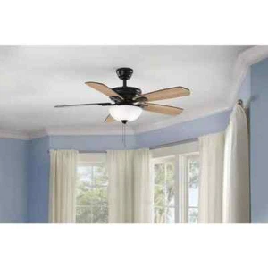 Hampton Bay Ceiling Fans W/Light 44'' Indoor LED W/5 Reversible Blades+Light Kit - Picture 1 of 4