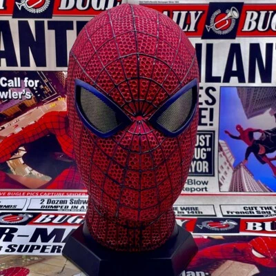 The Amazing Spider-man Andrew Garfield Cosplay Mask Prop 1:1 Full 3D Texture Ver - Image 1 of 4