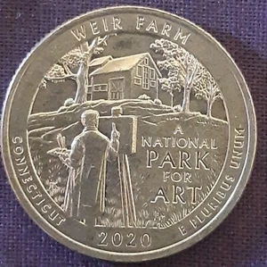 2020 W WEIR FARM CONNECTICUT WEST POINT NATIONAL PARK FOR ART QUARTER PRIVY 75! - Picture 1 of 2