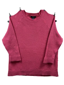 Chaps Damen 1X Rosa Pullover Pulli 3/4 Arm Rundhals Strick Übergröße - Bild 1 von 11