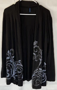 Cardigan donna Falls Creek floreale aperto taglia L large nuovo senza etichette - Foto 1 di 3