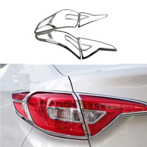 For Hyundai Sonata 2015-2017 Chrome TailLight Cover Guard Rear Lamp Frame Trim - Picture 1 of 5