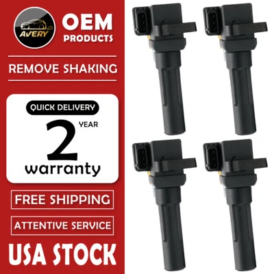 4X Ignition Coils Replacement For Subaru Impreza WRX 2002-2003 2.0L H4 UF480 - Image 1 of 4