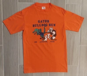 Vintage Florida Gator Georgia Bulldog Shirt Medium Single Stitch USA 1986 80's - Picture 1 of 20