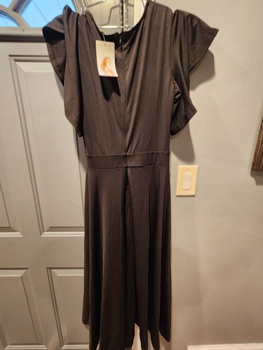 UNDERCOVER Abito smanicato nero Secret Garden lunghezza ginocchio scollo V retrò festa taglia L