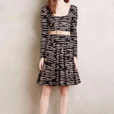 Vestido de mujer Anthropologie HD in Paris Saraid manga larga negro tostado talla grande Foto 1 de 4