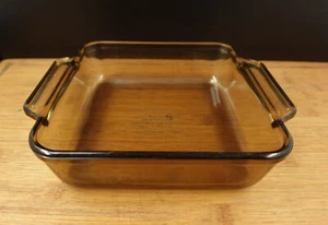 Anchor Hocking #1035 Smoke 8"x8"x2.25" Square 2 QT Baking Brownie Dish USA - Picture 1 of 7