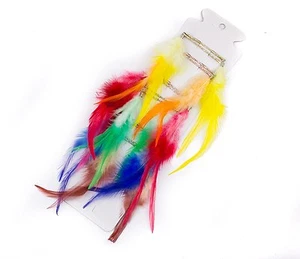 Clip in Feder Haarverlängerungen Feder Bobby Pin helle Neonfarben 12er-Packungen - Bild 1 von 2