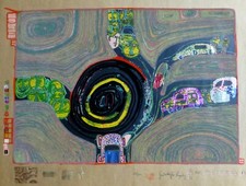 Friedensreich Hundertwasser CRUSADE OF THE STREET CRUCIFIED HAND SIGNED Regentag
