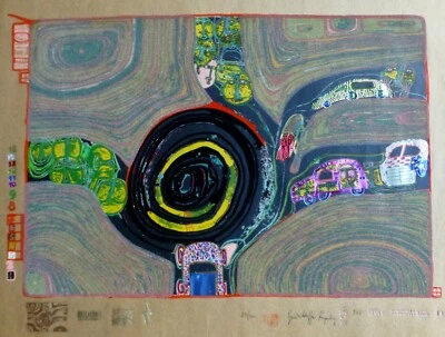 Friedensreich Hundertwasser CRUSADE OF THE STREET CRUCIFIED HAND SIGNED Regentag - Image 1 of 4