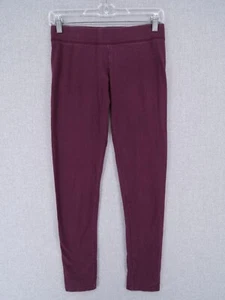 Aerie Legging Womens M Medium Long Burgundy Red Skinny Casual - Picture 1 of 12