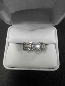 Anillo de eslabones de plata de ley tamaño 8,5 4,9 gr 8,17 mm SR036 - Imagen 1 de 3