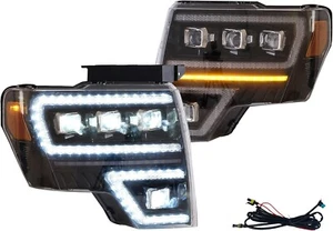 VLAND Led Headlights for Ford F-150 2009-2014 w/Sequential Turn Signal - Picture 1 of 7