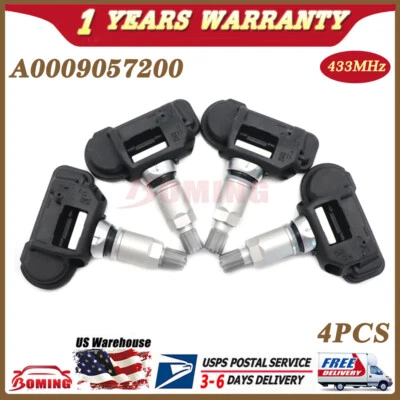 4x SENSOR DE PRESIÓN DE NEUMÁTICOS A0009057200 TPMS para Mercedes-Benz E350 C250 C300 C350 Foto 1 de 4