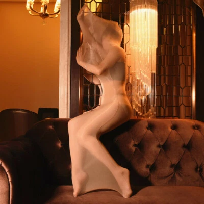 Women Transparent Shiny Glossy Bodystocking Bodysuit Mummy Sleeping Bag Bodyhose - Image 1 of 4