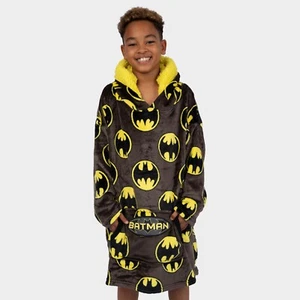 Batman DC Comics Hoodie Kids Boys Hooded Jumper Black One Size - Picture 1 of 9
