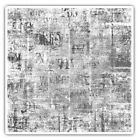 2 x Square Stickers 10 cm - Old Grunge Newspaper Urban  #38480