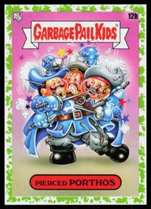 2022 Topps Garbage Pail Kids: Book Worms Pierced Porthos #12b Booger Green - Picture 1 of 2