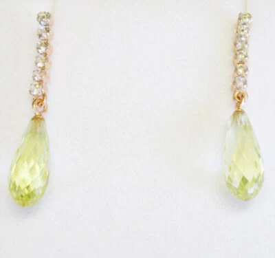 Orecchini Argento 925 a doratura Rose' con Zirconi bianchi e colorati a goccia - Immagine 1 di 4