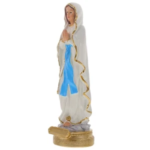 La Statua della Vergine Pietra Dio Bambino Miss Scultura Preghiera per Arredamento Casa Mini - Foto 1 di 12