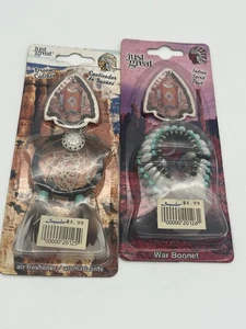 Vintage 1998 Just Great Hanging Car Air Freshener War Bonnet Dream Catcher 2pks - Picture 1 of 2