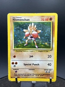1999 Pokemon Game Hitmonchan Holo Unlimited Rare 7/102 - Picture 1 of 24