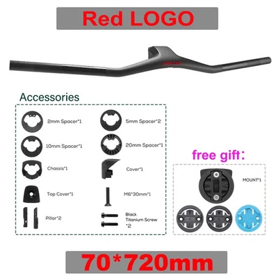  Full Carbon -40° Integrated Cockpit MTB Bicycle Handlebar with Computer Stand - Image 1 of 4