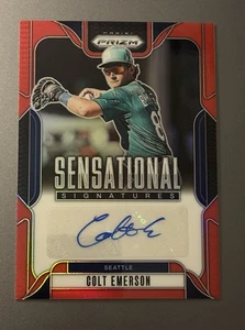2025 Panini Prizm Sensational Signatures Colt Emerson Red Pulsar /99 - Bild 1 von 2